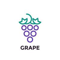 grape linear logo element vector