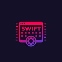 Swift programming concept, vector icon