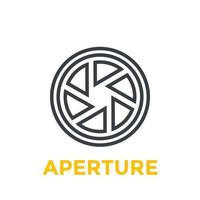 Aperture line icon vector