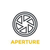 Aperture line icon vector