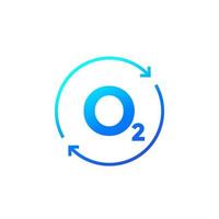oxygen icon with arrows, vector design