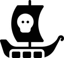 Ilustración vectorial de barco pirata en un fondo. Símbolos de calidad premium. Iconos vectoriales para concepto y diseño gráfico. vector