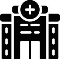 ilustración de vector de hospital en un fondo. símbolos de calidad premium. iconos vectoriales para concepto y diseño gráfico.