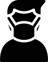 ilustración vectorial de máscara facial en un fondo. símbolos de calidad premium. iconos vectoriales para concepto y diseño gráfico. vector