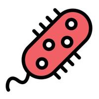 ilustración vectorial de bacterias en un fondo. símbolos de calidad premium. iconos vectoriales para concepto y diseño gráfico. vector