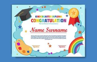 Kindergarten Certificate Template vector