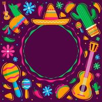 fondo de fiesta del cinco de mayo vector