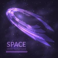 Space glowing stars cosmic background.  Ultra violet futuristic abstract backdrop. Science concept.  Universe vector illustration. Easy to edit design template for your projects.