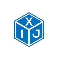 XIJ letter logo design on white background. XIJ creative initials letter logo concept. XIJ letter design. vector