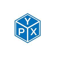 diseño de logotipo de letra ypx sobre fondo blanco. ypx concepto de logotipo de letra inicial creativa. diseño de letras ypx. vector