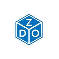 diseño de logotipo de letra zdo sobre fondo blanco. concepto de logotipo de letra inicial creativa zdo. diseño de letras zdo. vector