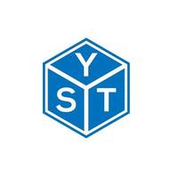 diseño de logotipo de letra yst sobre fondo blanco. yst concepto creativo del logotipo de la letra de las iniciales. diseño de letra yst. vector