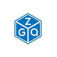 diseño de logotipo de letra zgq sobre fondo blanco. concepto de logotipo de letra de iniciales creativas zgq. diseño de letras zgq. vector