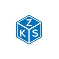 diseño de logotipo de letra zks sobre fondo blanco. concepto de logotipo de letra inicial creativa zks. diseño de letras zks. vector