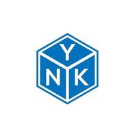 diseño de logotipo de letra ynk sobre fondo blanco. ynk creative iniciales carta logo concepto. diseño de letras ynk. vector