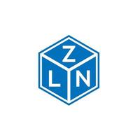 ZLN letter logo design on white background. ZLN creative initials letter logo concept. ZLN letter design. vector