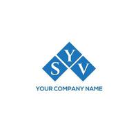 SYV letter logo design on white background. SYV creative initials letter logo concept. SYV letter design. vector