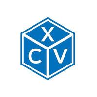 diseño de logotipo de letra xcv sobre fondo blanco. concepto de logotipo de letra de iniciales creativas xcv. diseño de letras xcv. vector