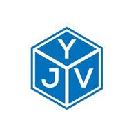 diseño de logotipo de letra yjv sobre fondo blanco. yjv concepto creativo del logotipo de la letra inicial. diseño de letras yjv. vector