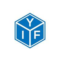 YIF letter logo design on white background. YIF creative initials letter logo concept. YIF letter design. vector