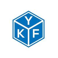 YKF letter logo design on white background. YKF creative initials letter logo concept. YKF letter design. vector