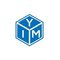 diseño de logotipo de letra yim sobre fondo blanco. concepto creativo del logotipo de la letra de las iniciales de yim. diseño de letras yim. vector