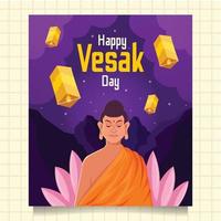 celebración del día vesak vector