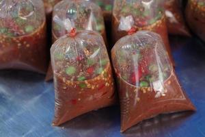 Shrimp paste in a bag photo