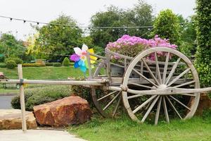 old wagon  in the park photo