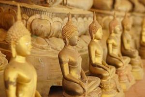 Buddha statues are arranged beautifully. photo