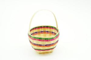 beautiful basket made from rattan. photo