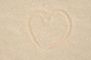 heart image background in sand photo