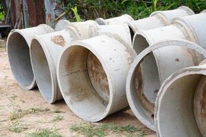 cement pond for planting trees and raising animals photo