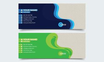 Email signature template. Business signature e-mail design or email footer. vector