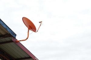 terrestrial satellite dish used to receive television signals photo