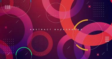 Abstract red background with super cool gradation circle elements vector