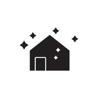 House icon. house with cleaner. suitable for cleanliness icon. glyph icon style. silhouette. simple design editable. Design template vector