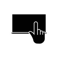 Start up icon. touch screen. glyph icon style. suitable for web page templates. simple design editable. Design template vector