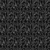 construction icons pattern. seamless doodle pattern with tools for construction. vector illustration on the theme of construction