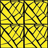 Seamless abstract yellow pattern. Abstract black and yellow background vector