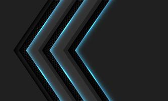 Abstract grey arrow blue light hexagon mesh direction shadow with blank space design modern futuristic background vector