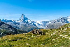 views of the Matterhorn peak in Zermatt, Switzerland. photo