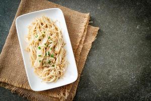 stir-fried golden needle mushroom with butter photo