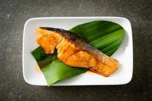 Grilled Salmon Steak with Soy Sauce photo