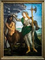 FLORENCE, TUSCANY, ITALY, 2019. Pallas and the Centaur painting in the Uffizi gallery photo