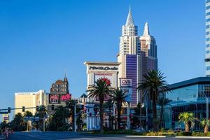 LAS VEGAS, NEVADA, USA, 2011. View at sunrise of hotels in Las Vegas photo