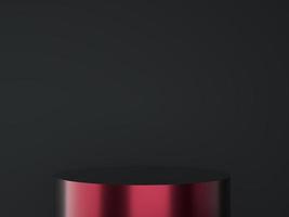 Blank product stand and Black background.3d Rendering. photo