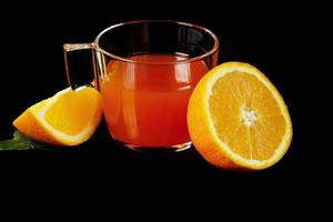 Orange Punch, German drink on black background