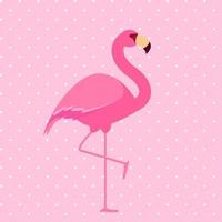 Cute pink flamingo. Vector Illustration