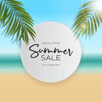 venta de verano promoción natural. ilustración vectorial vector